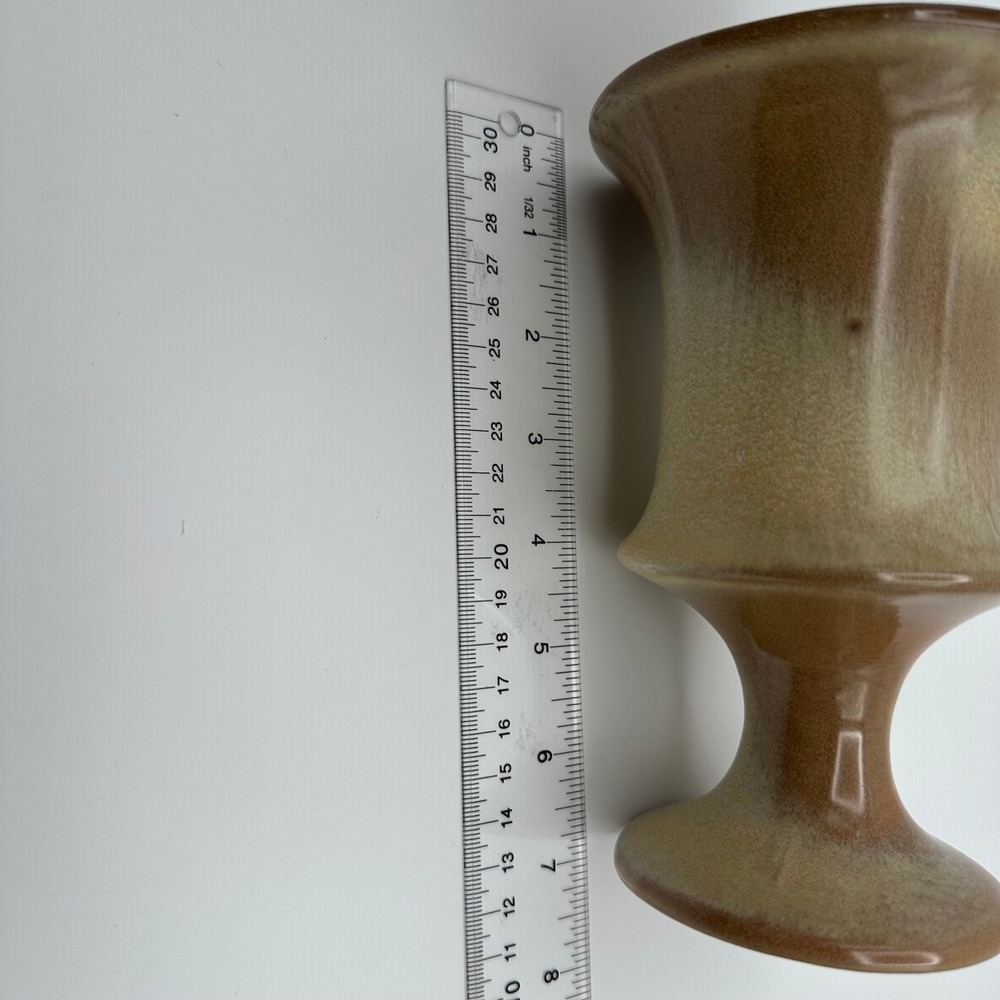 Frankoma F35 Desert Brown Pedestal Goblet Stoneware Vintage - Picture 4 of 7